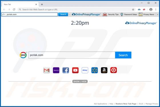 OnlinePrivacyManager Toolbar