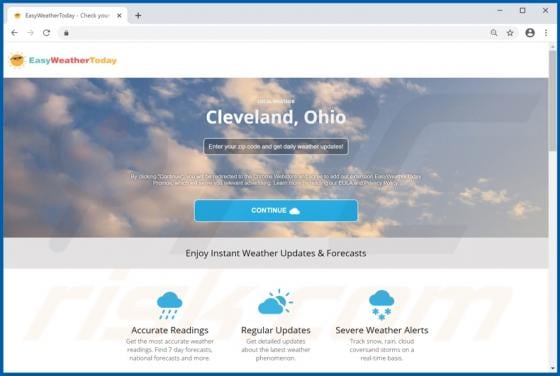 Easy Weather Today Promos Adware