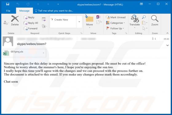 Sincere Apologies For This Delay Email Virus