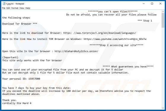 Txt (JobCrypter) Ransomware