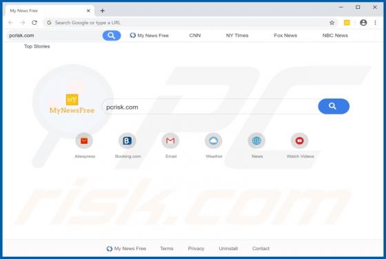 MyNewsFree Browser Hijacker