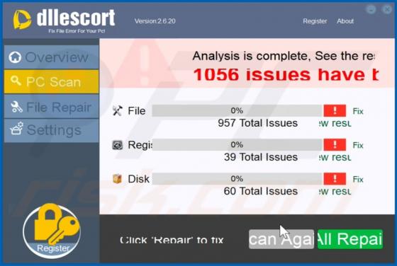 DLLEscort Unwanted Application