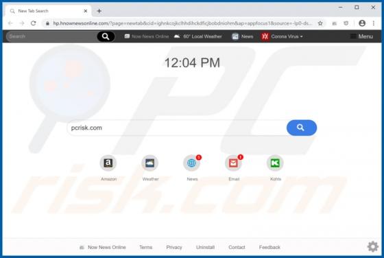 Now News Online Browser Hijacker