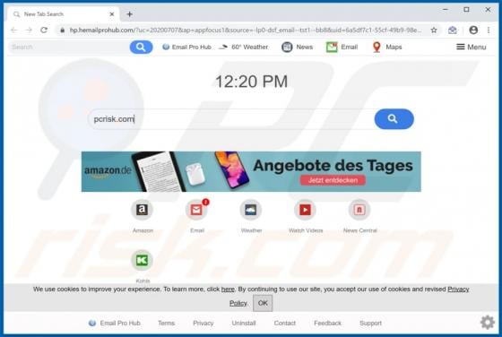 Email Pro Hub Browser Hijacker