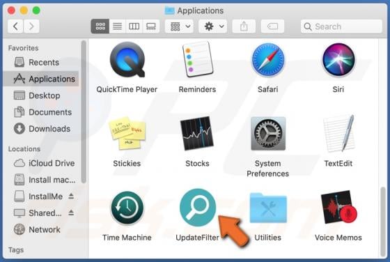 UpdateFilter Adware (Mac)