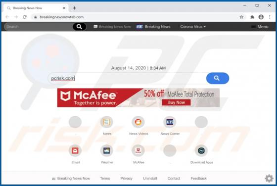 Breaking News Now Browser Hijacker