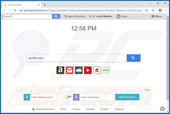 Maps-N-Directions Browser Hijacker