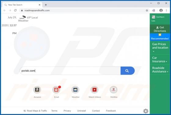 Road Maps & Traffic Browser Hijacker