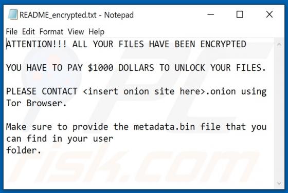 _encrypted (RRansom) Ransomware