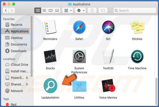 UpdateAdmin Adware (Mac)