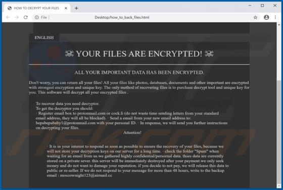 Bepabepababy Ransomware