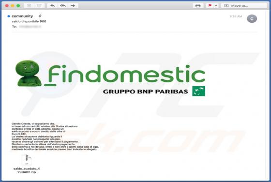Findomestic Email Virus