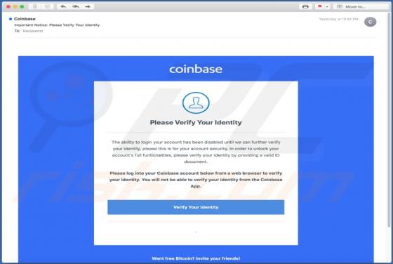 Coinbase Email Scam