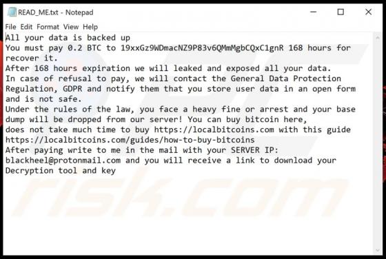 Blackheel Ransomware