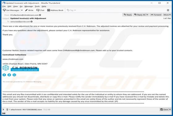 C.H. Robinson Email Virus