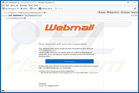 Webmail Email Scam