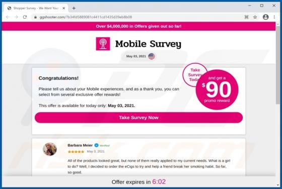 Mobile Survey Reward Scam