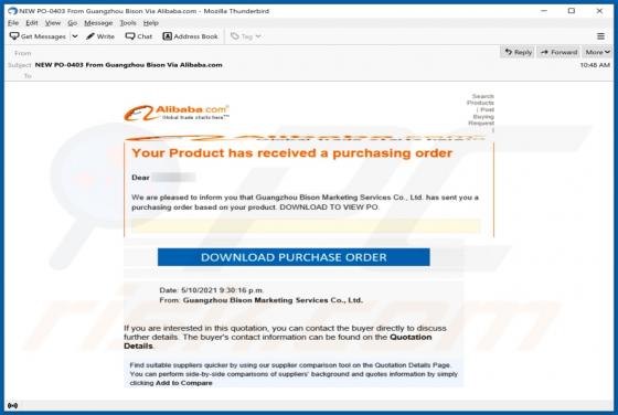 Alibaba Email Virus