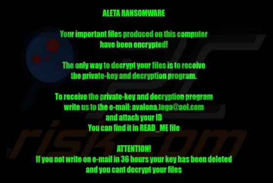 Blocking (Aleta) Ransomware