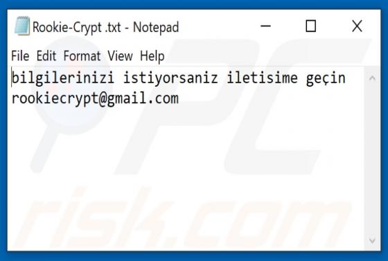 Rookie Crypt Ransomware