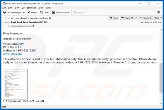 DBS Bank Email Scam