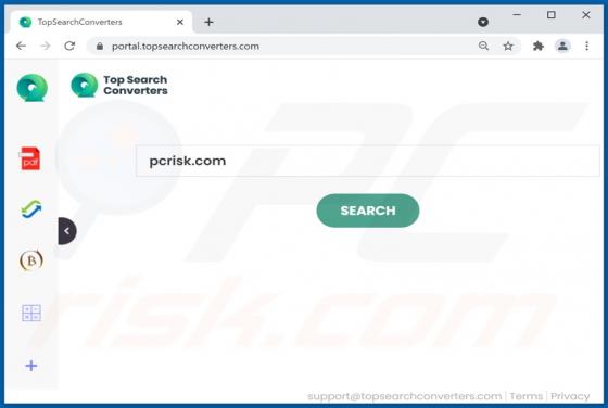 TopSearchConverters Browser Hijacker
