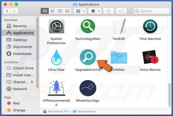 UpgradeActivity Adware (Mac)