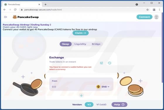 PancakeSwap AirDrop POP-UP Scam