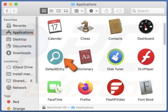 DefaultEntry Adware (Mac)