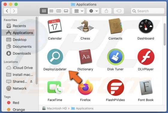 DeployUpdater Adware (Mac)