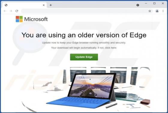 You are using an older version of Edge POP-UP Scam