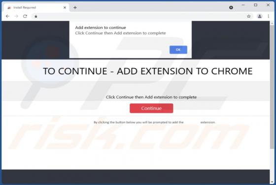 TO CONTINUE - ADD EXTENSION TO CHROME POP-UP Scam