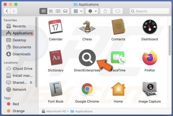 DirectEnterprises Adware (Mac)