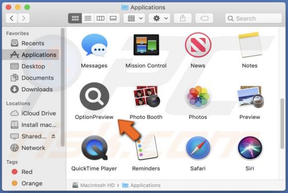 OptionPreview Adware (Mac)