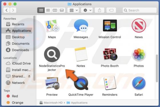NodeStatisticsProjector Adware (Mac)