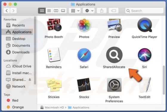 SharedAllocate Adware (Mac)