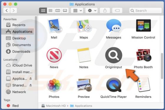 OriginInput Adware (Mac)