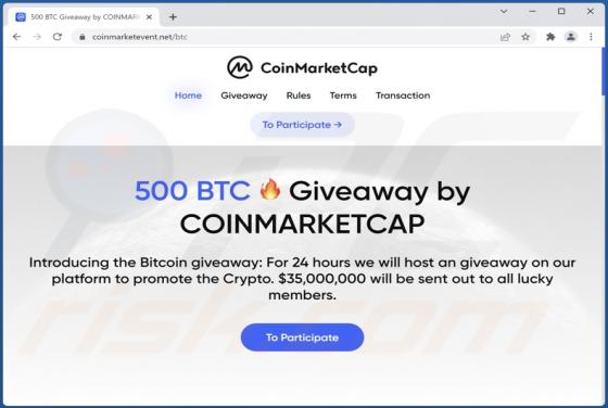 CoinMarketCap Giveaway Scam