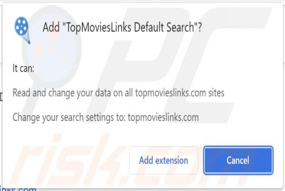 TopMoviesLinks Default Search Browser Hijacker