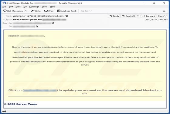 Download All Your Blocked Email Messages Email Scam