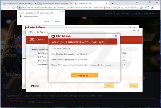 Yoursecuresoft.com Ads