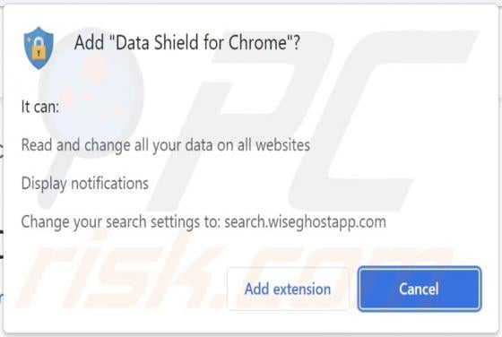 Data Shield for Chrome Browser Hijacker