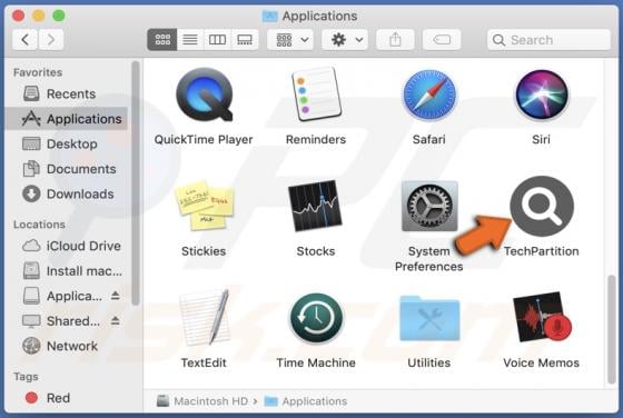 TechPartition Adware (Mac)
