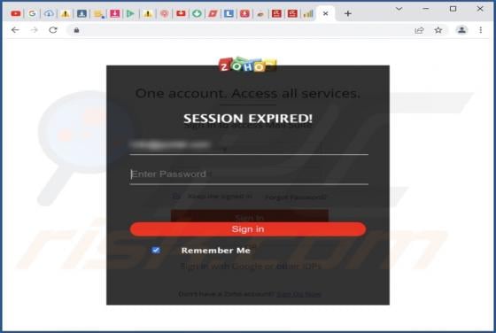 Zoho Email Phishing Scam