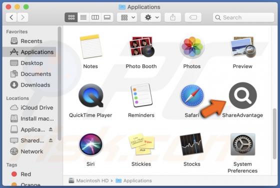 ShareAdvantage Adware (Mac)