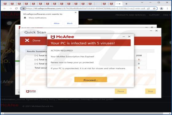 Safepcsoftwares.com Ads