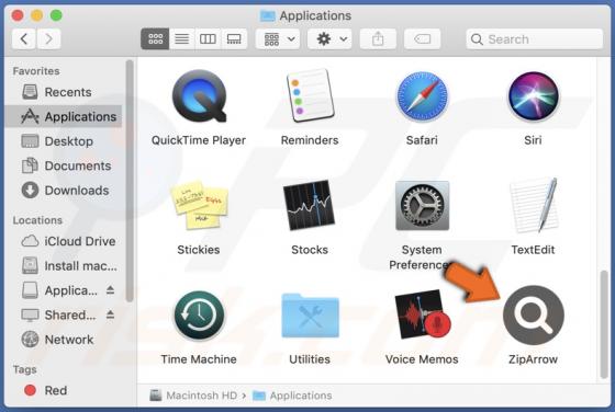 ZipArrow Adware (Mac)