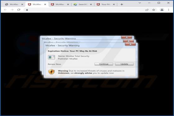 Mcafee - Security Warning POP-UP Scam