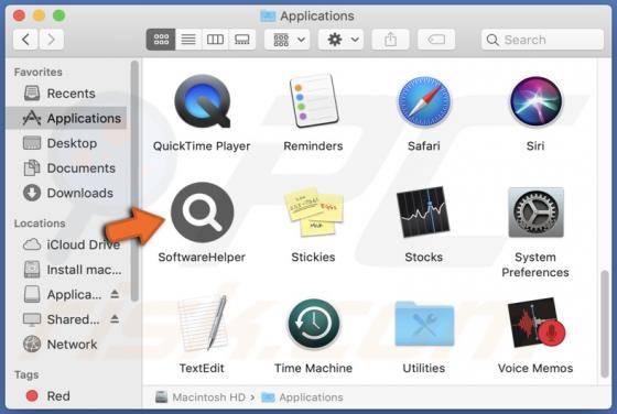 SoftwareHelper Adware (Mac)