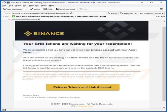 Binance Email Scam